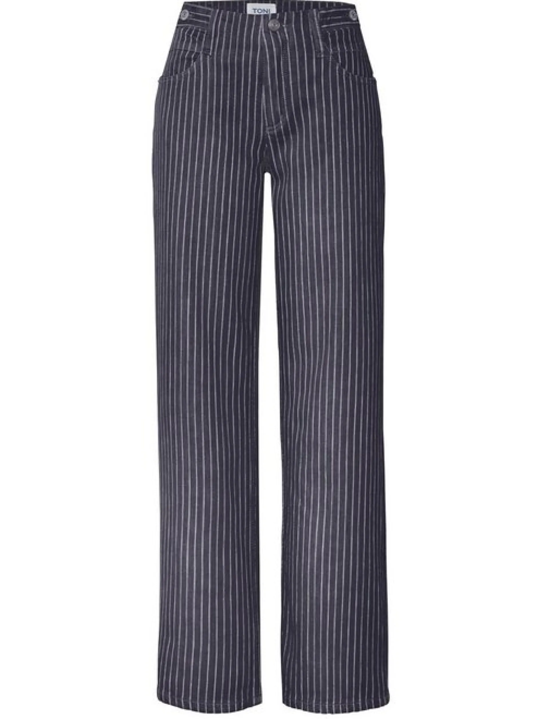 TONI Damen Jeans - Liv Wide in blau weiß - Länge: lang