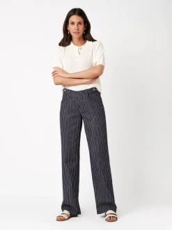 TONI Damen Jeans - Liv Wide in blau weiß - Länge: lang