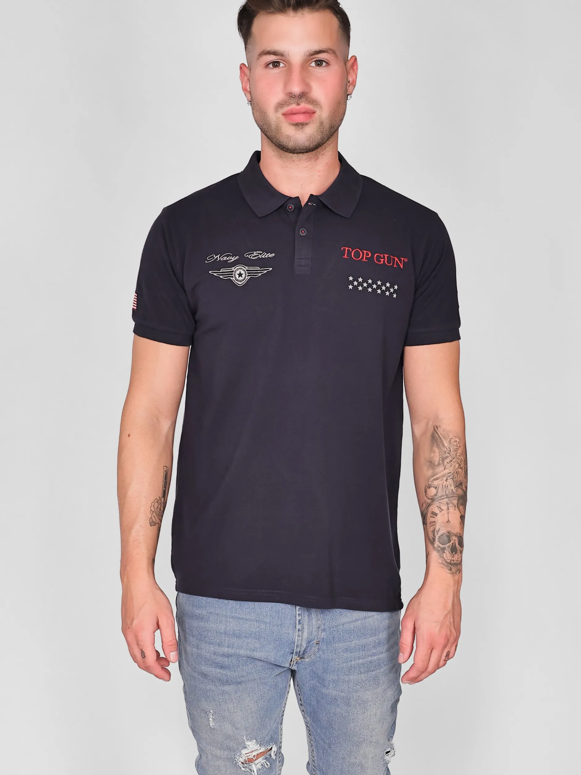 Topgun Herren Polo Shirt in blau