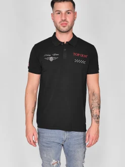 Topgun Herren Polo Shirt in schwarz