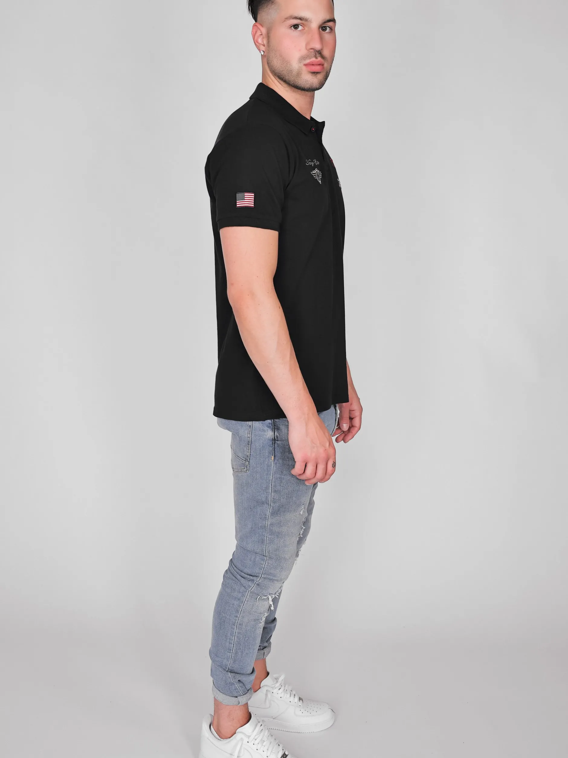 Topgun Herren Polo Shirt in schwarz