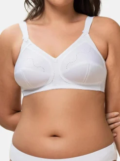 Triumph Damen BH ohne Bügel - Doreen & Cotton in weiß