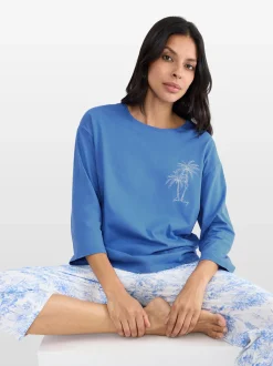 Triumph Damen Longsleeve - Red Label Mix & Match in blau
