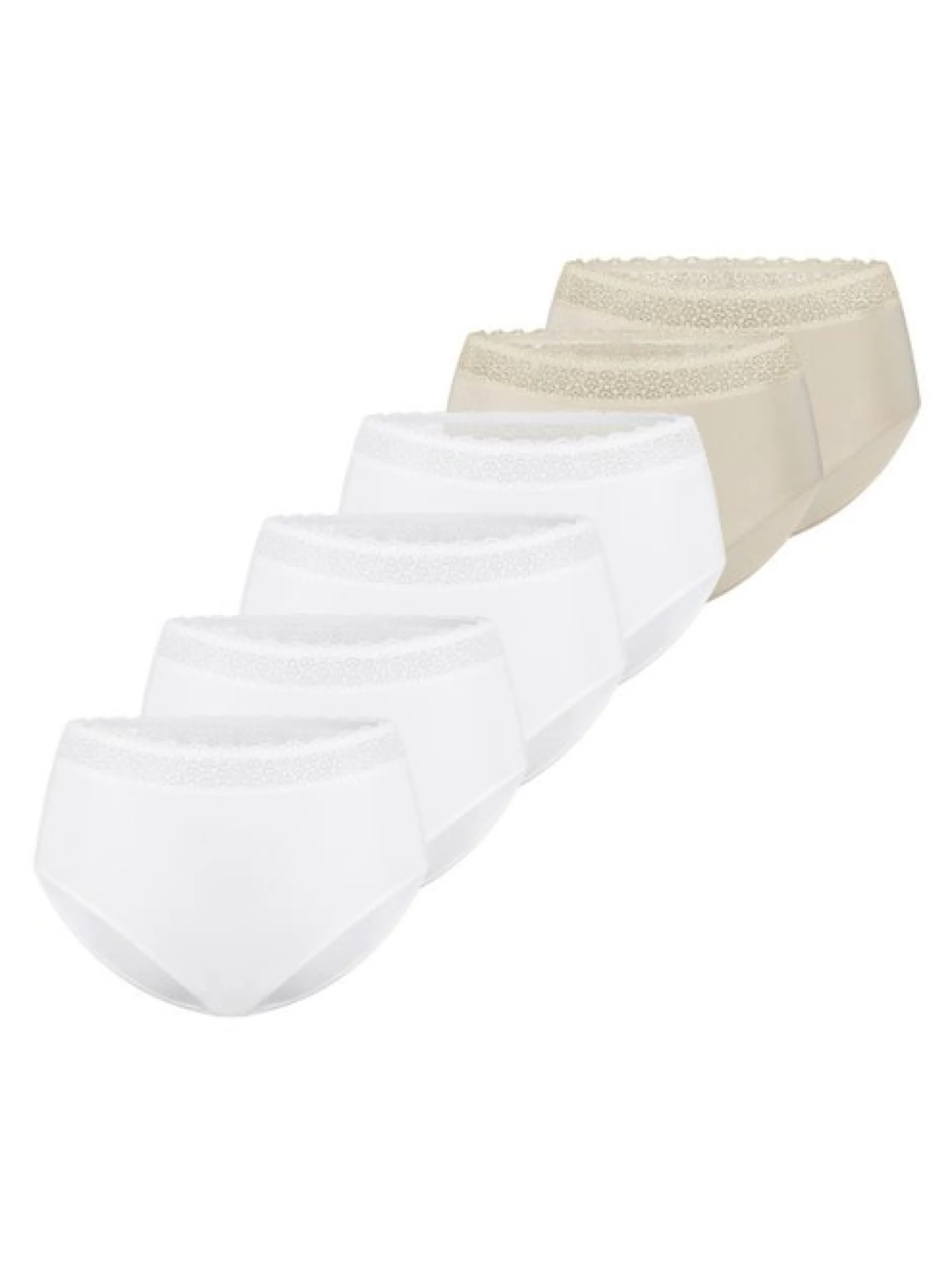 Triumph Damen Midi Slip - 6er Pack Feel of Modal in braun