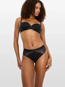 Triumph Damen Tai-Slip - Florale Wild Azalea Florale in schwarz