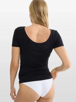 Triumph Damen T-Shirt - Red Label Beauty Layers Top in schwarz