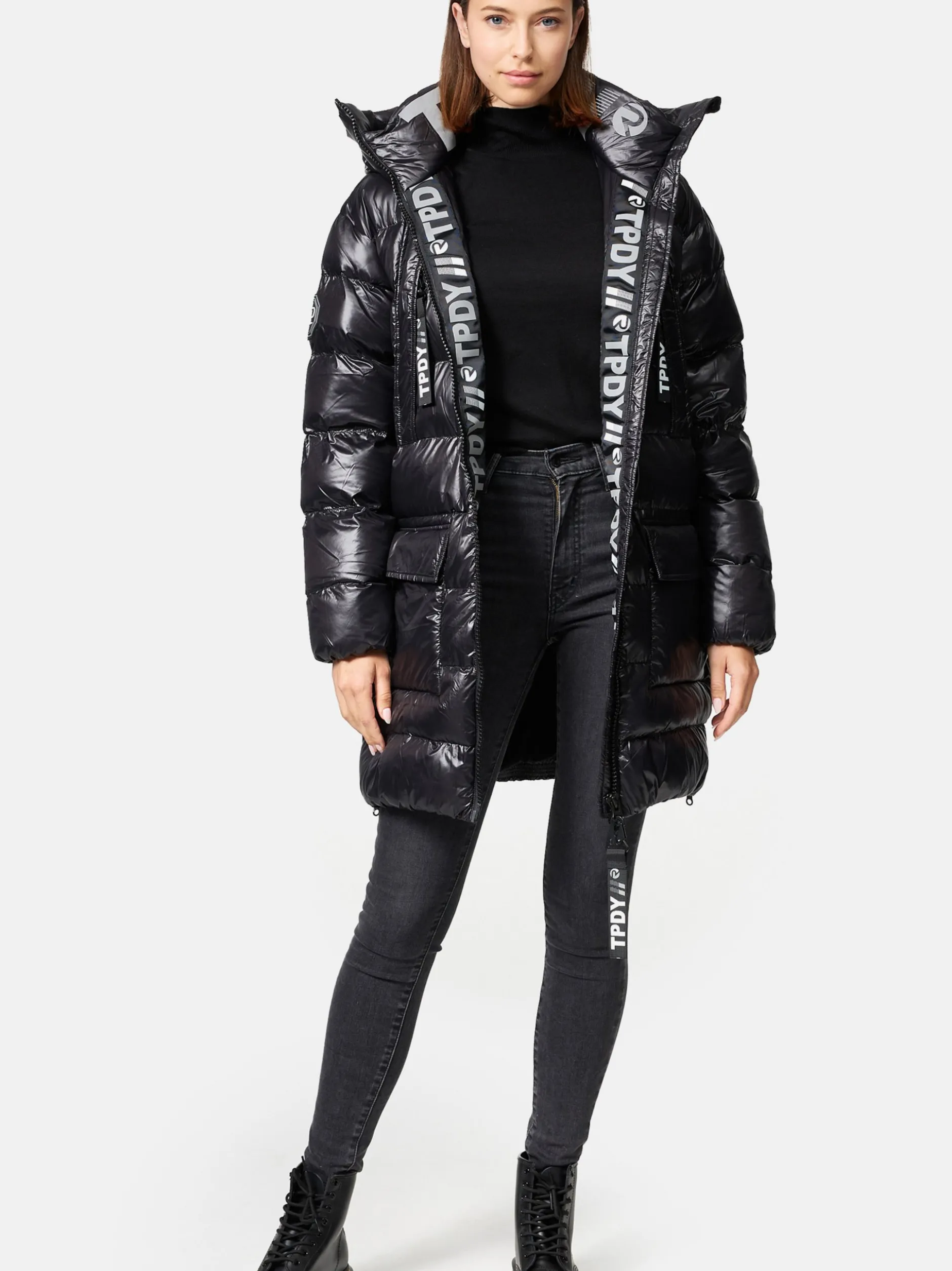 Trueprodigy Damen Winterjacke - David F in schwarz