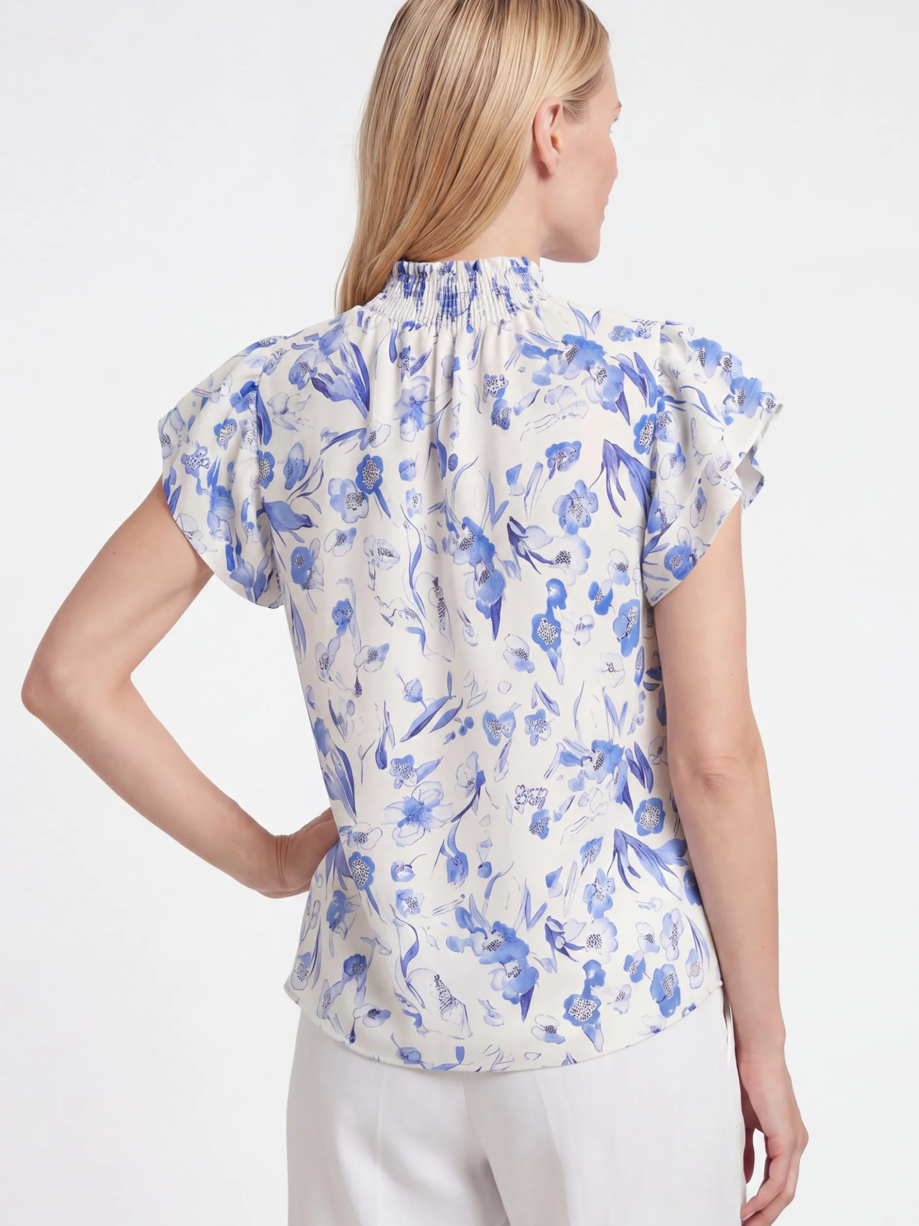 Usha Damen Bluse in blau