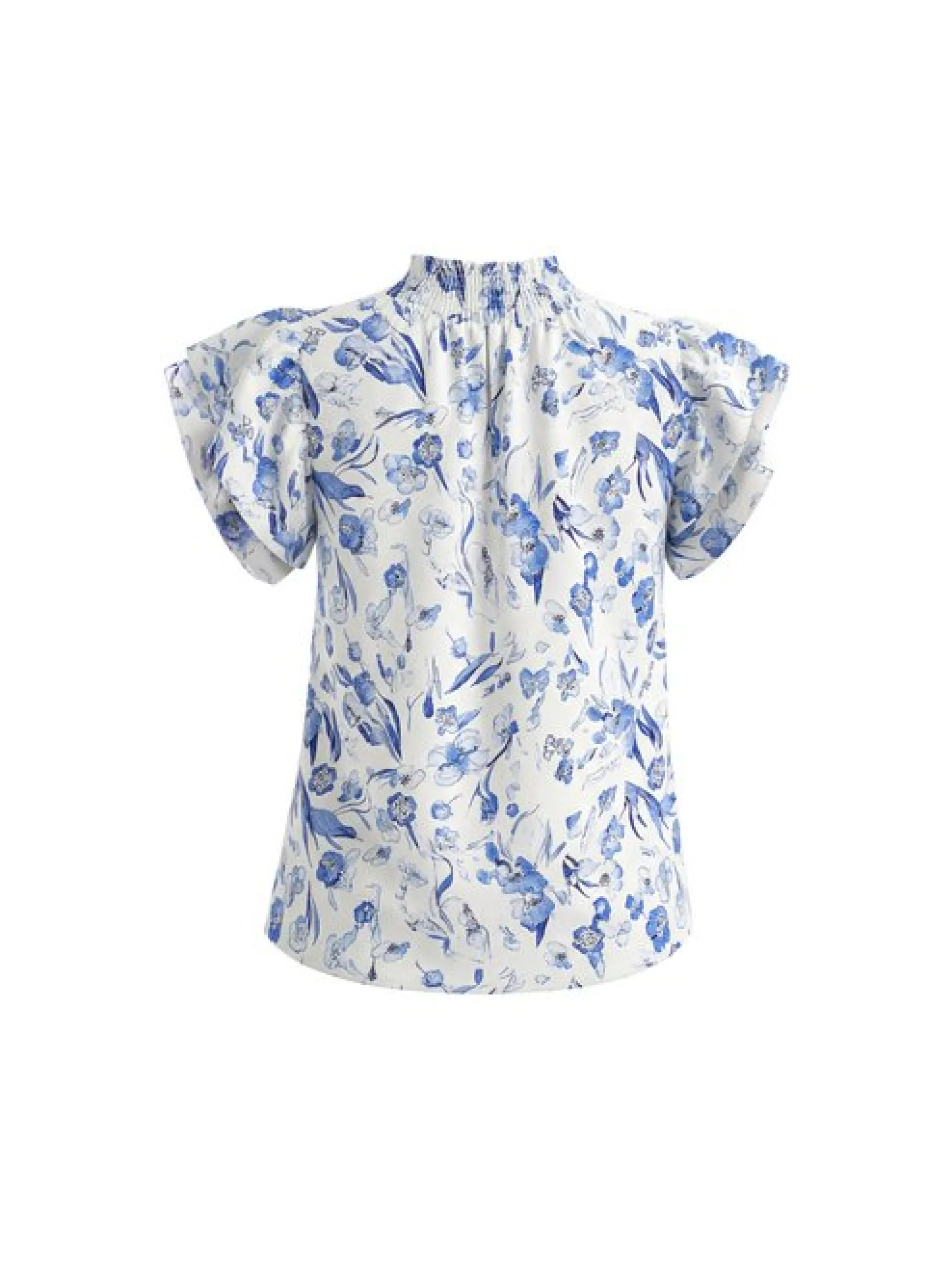 Usha Damen Bluse in blau