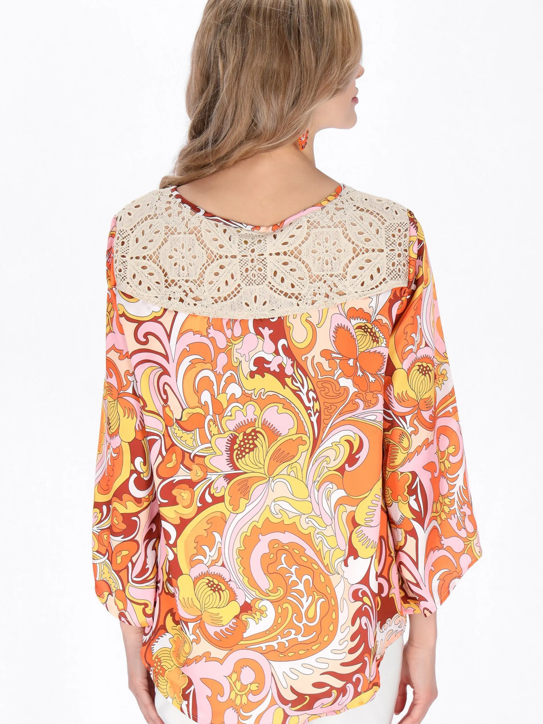 Usha Damen Bluse in gelb