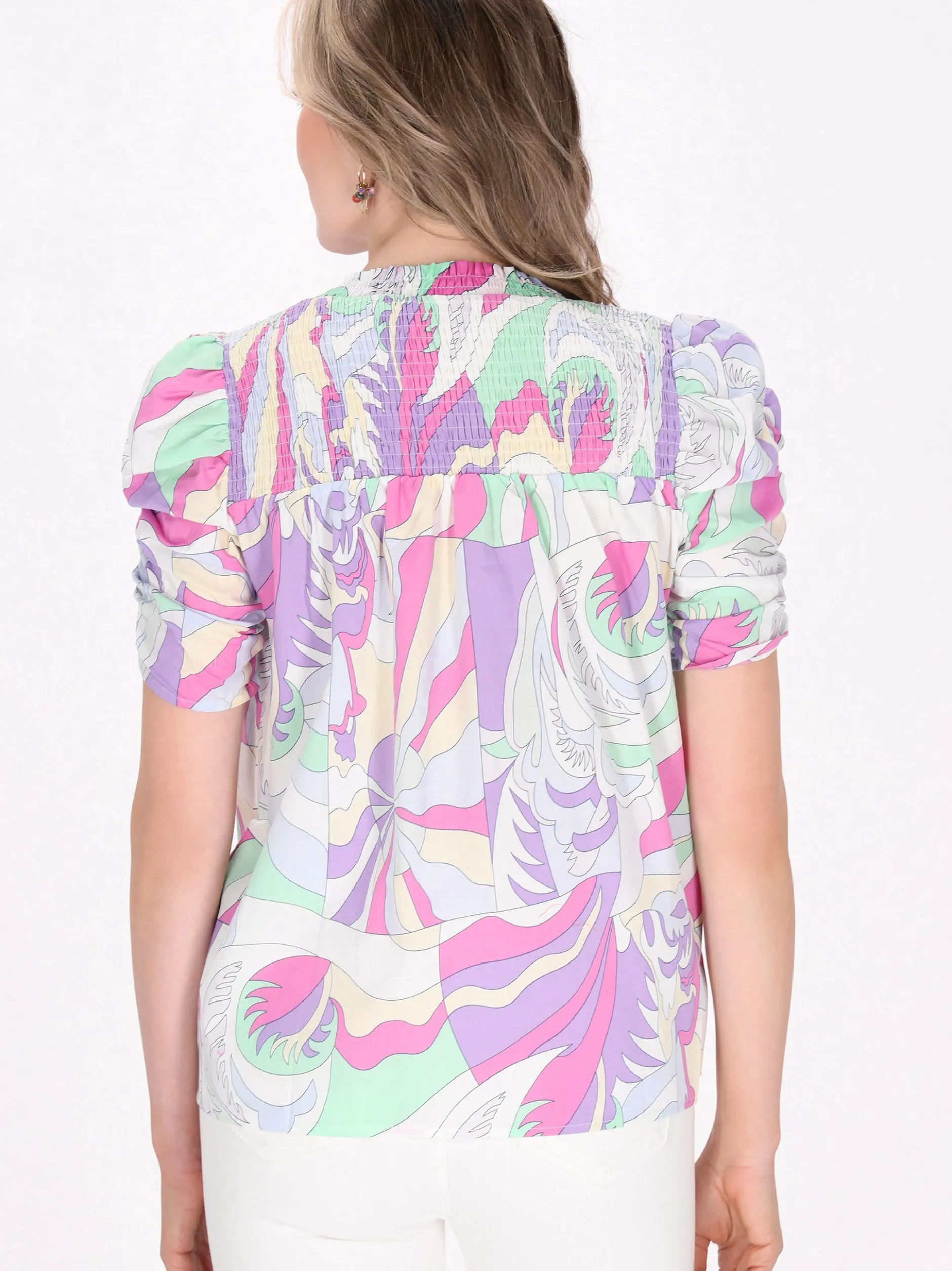 Usha Damen Bluse in mehrfarbig