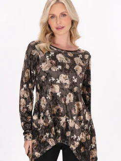 Usha Damen Bluse in mehrfarbig - Ausschnitt: Rundhals