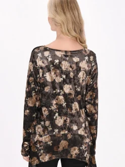Usha Damen Bluse in mehrfarbig - Ausschnitt: Rundhals