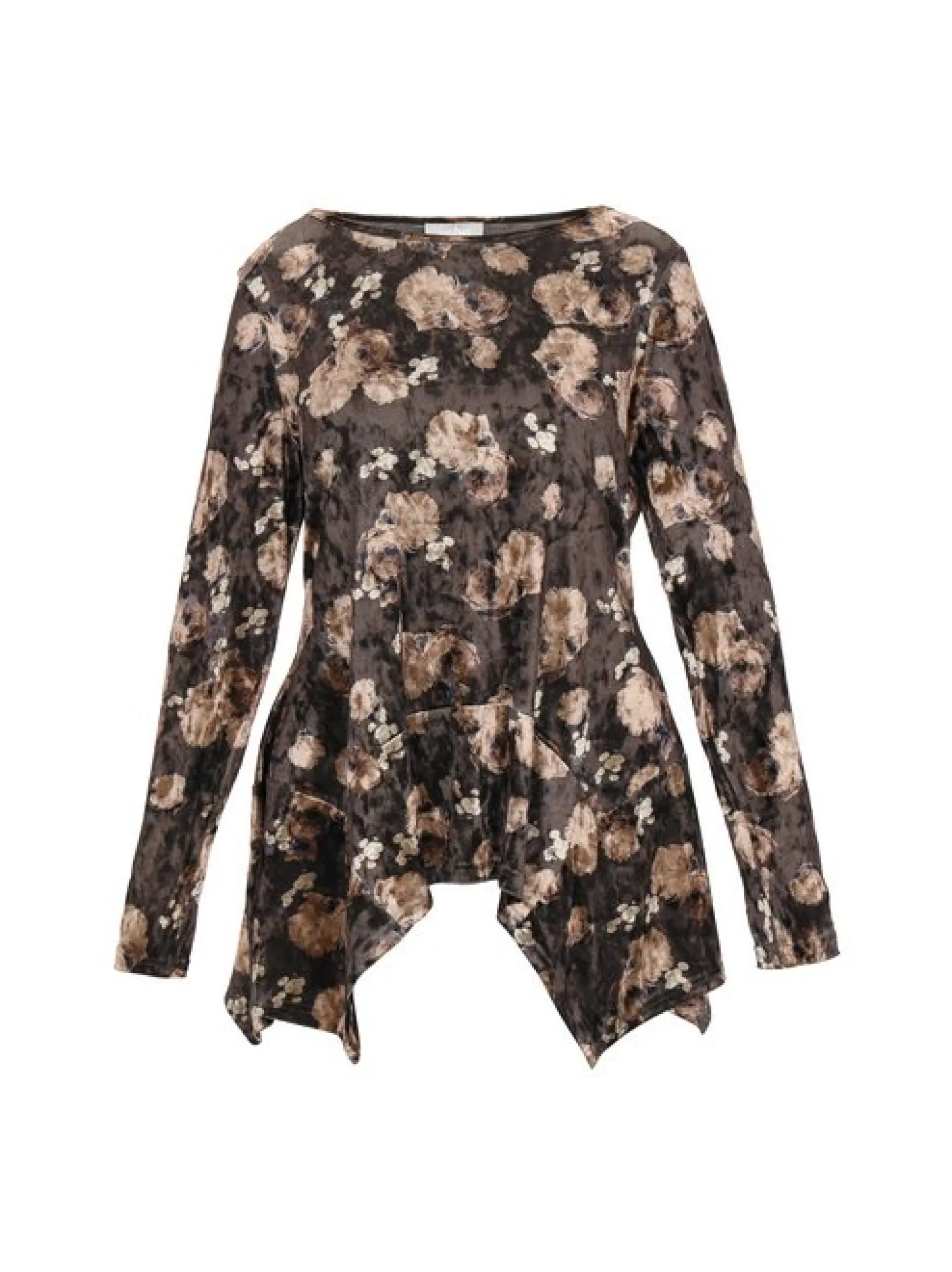 Usha Damen Bluse in mehrfarbig - Ausschnitt: Rundhals