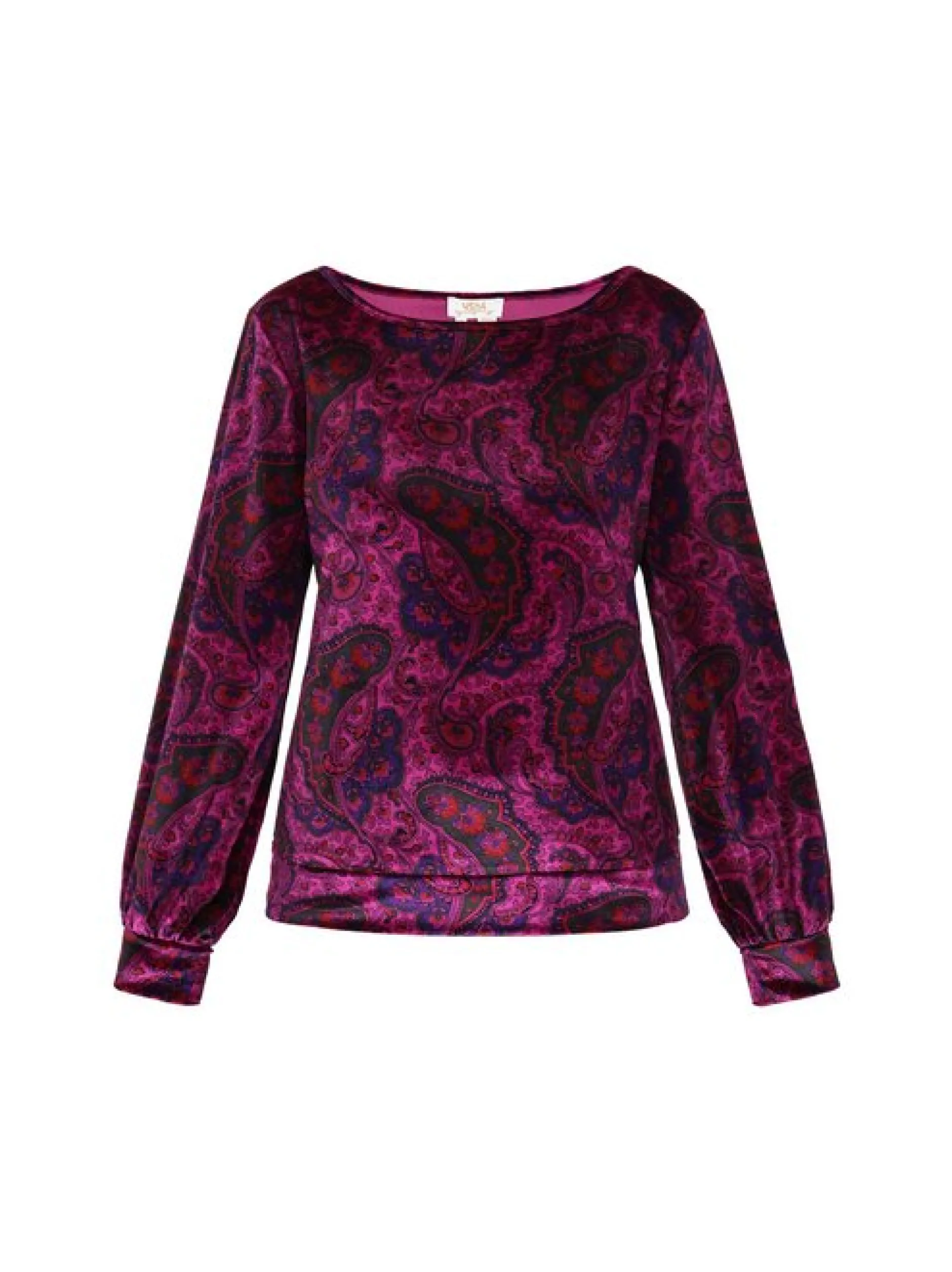 Usha Damen Bluse in mehrfarbig - Ausschnitt: Rundhals