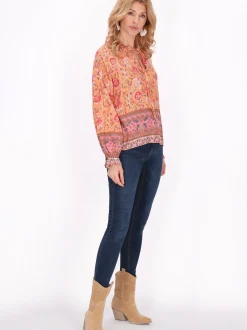 Usha Damen Bluse in orange