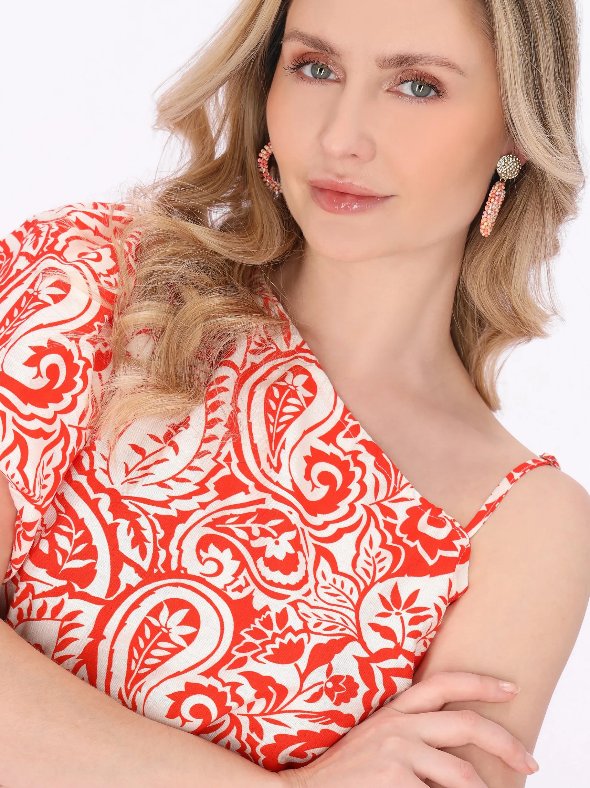 Usha Damen Bluse in orange