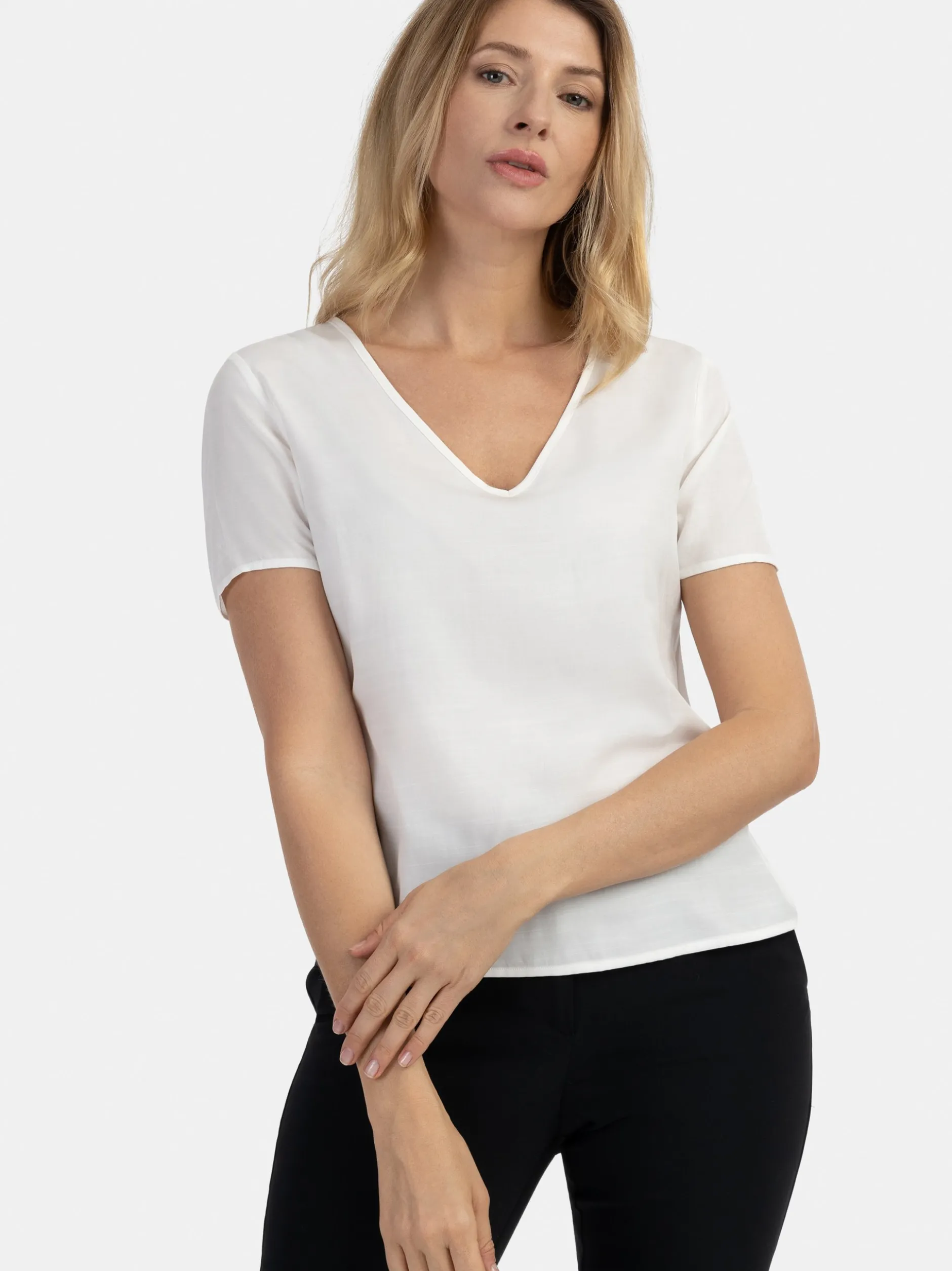 Usha Damen Blusenshirt in weiß