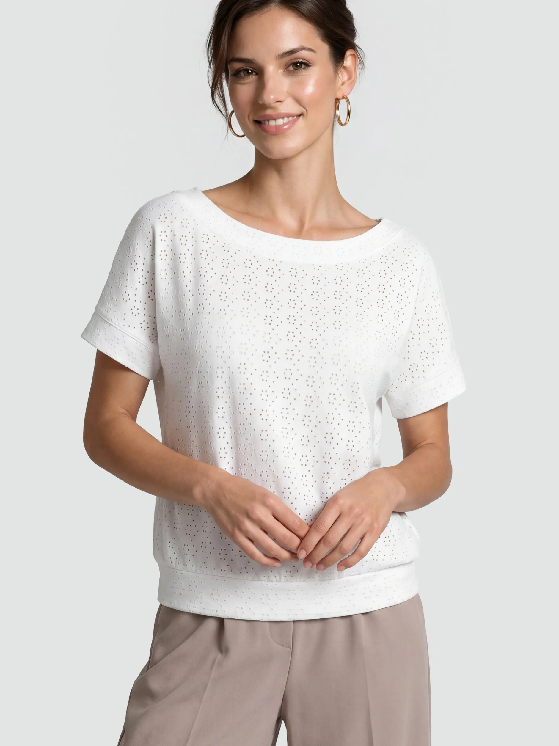 Usha Damen Blusenshirt in weiß