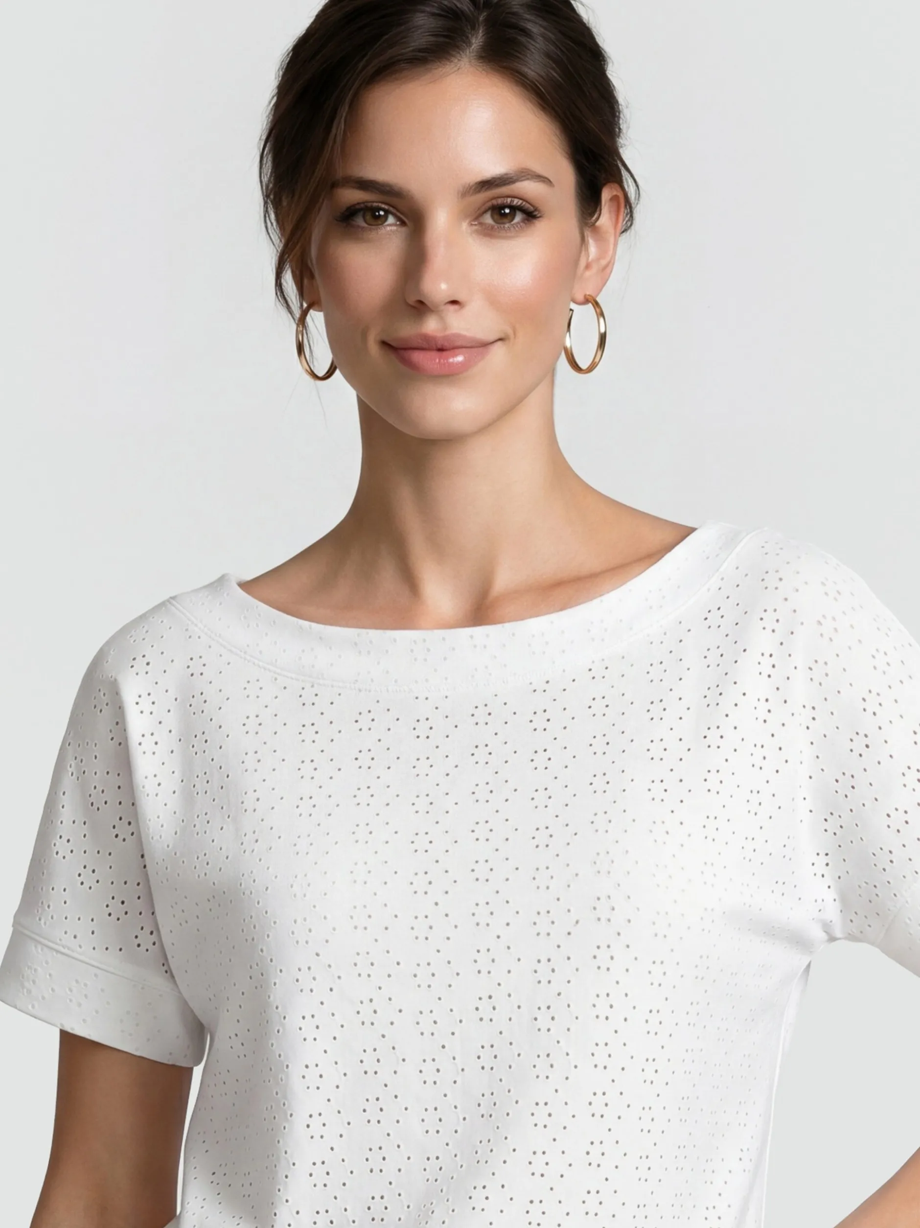 Usha Damen Blusenshirt in weiß