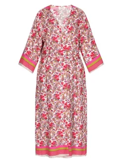 Usha Damen Kimono in rot - Länge: mittel