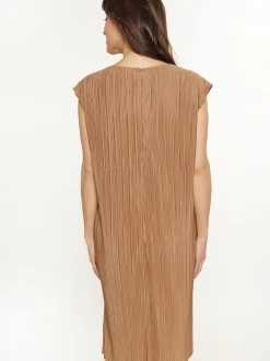 Usha Damen Kleid in beige - Ausschnitt: Rundhals