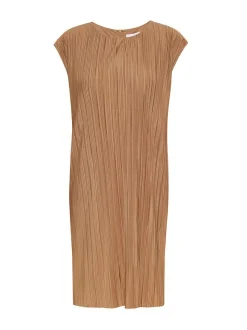 Usha Damen Kleid in beige - Ausschnitt: Rundhals