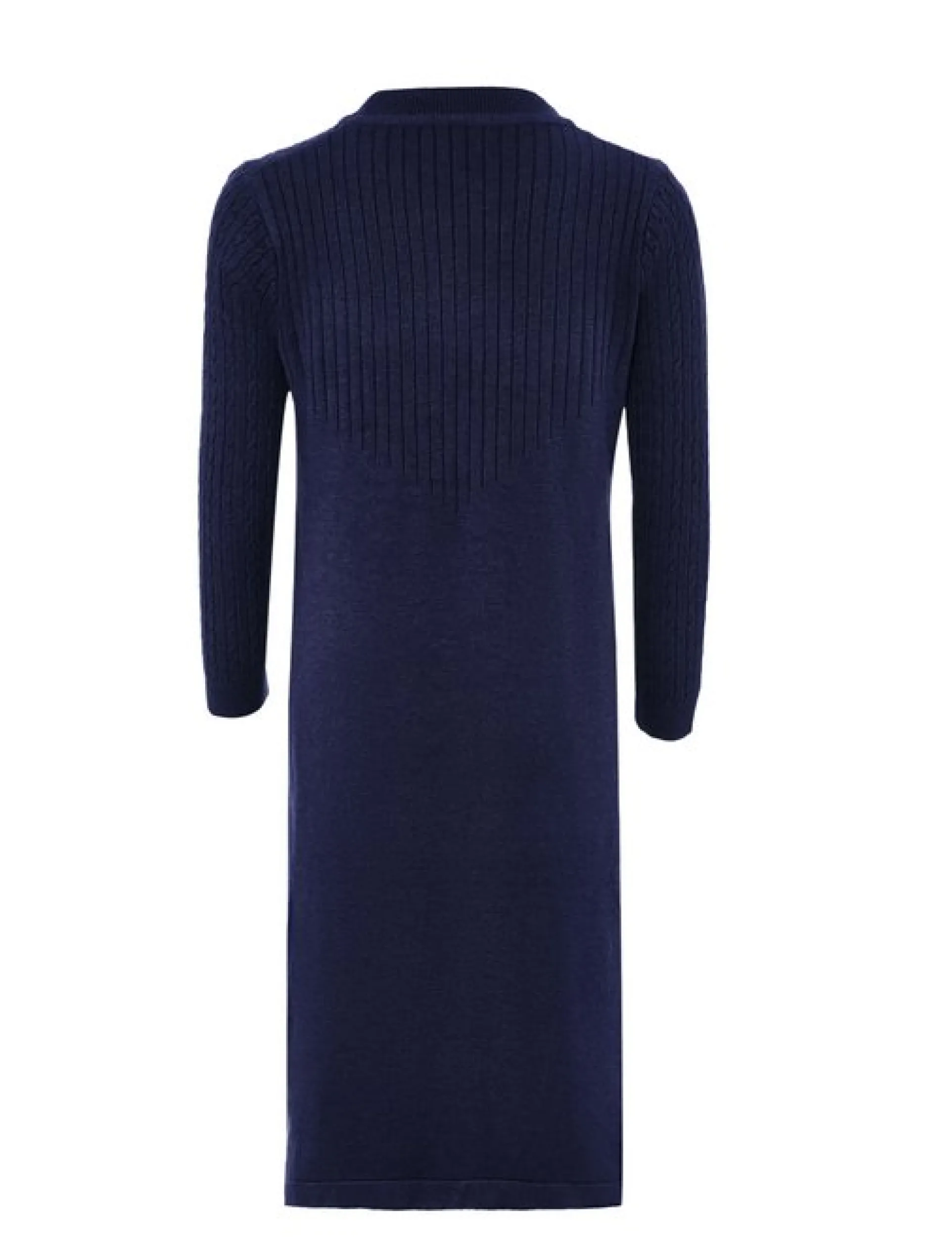 Usha Damen Kleid in marine - Ausschnitt: Rundhals