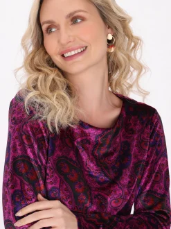 Usha Damen Kleid in mehrfarbig - Ausschnitt: Rundhals