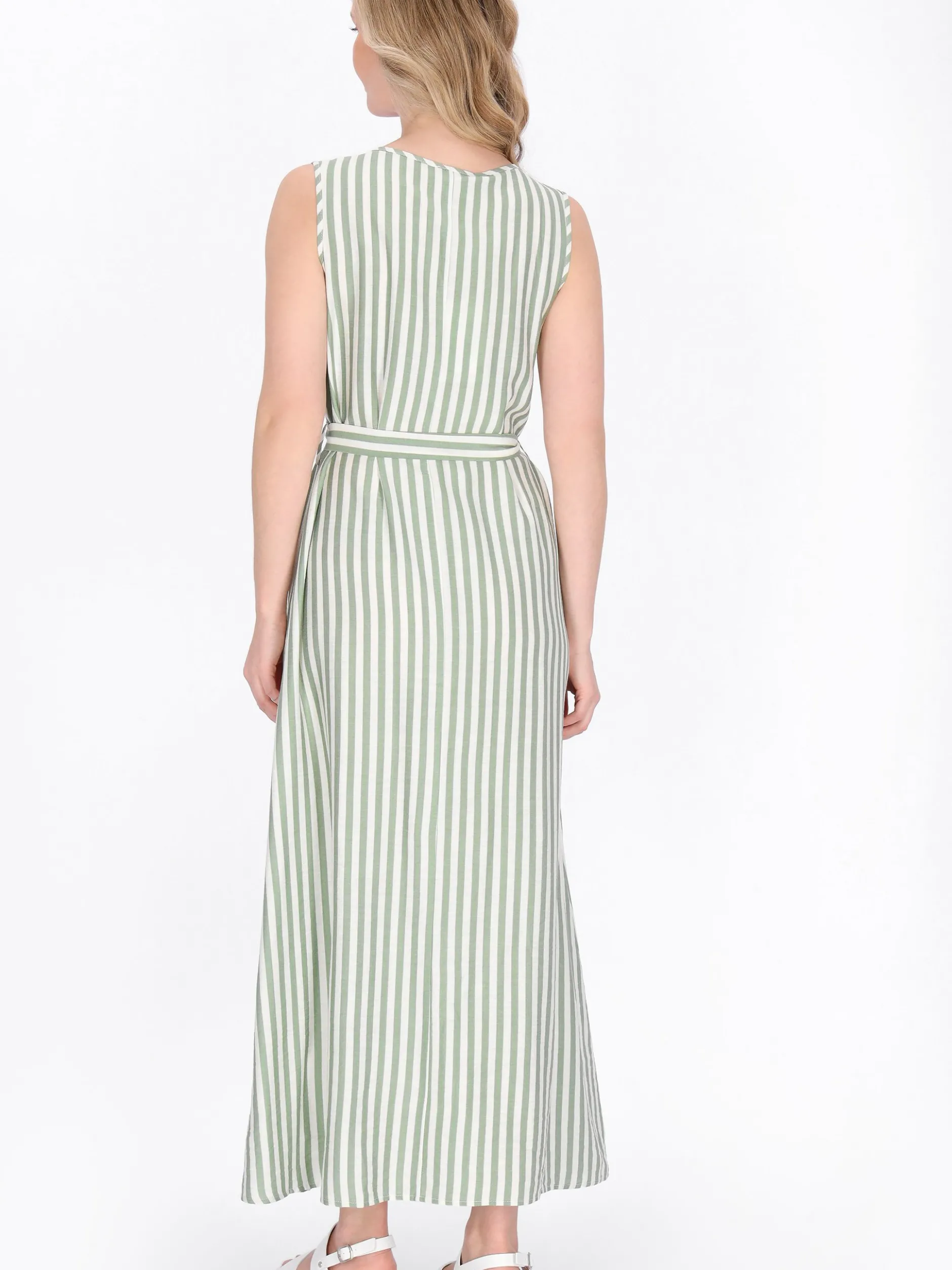 Usha Damen Kleid in mint - Länge: mittel