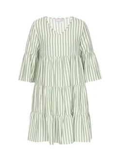 Usha Damen Kleid in mint - Länge: mittel