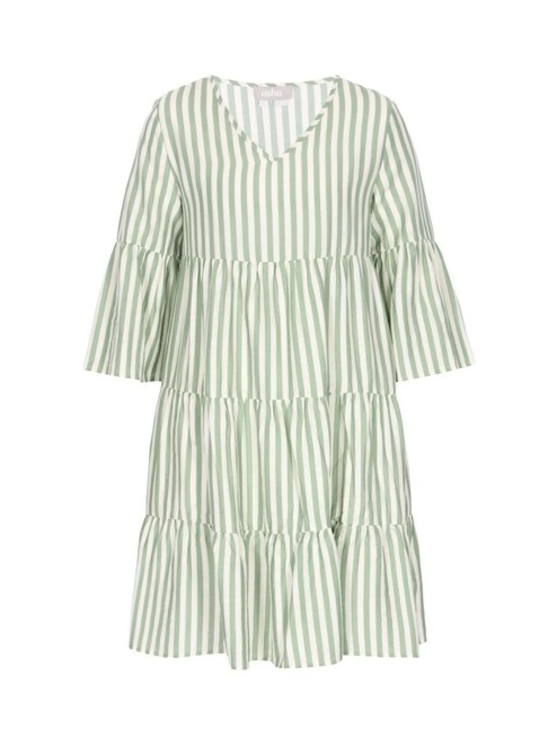 Usha Damen Kleid in mint - Länge: mittel