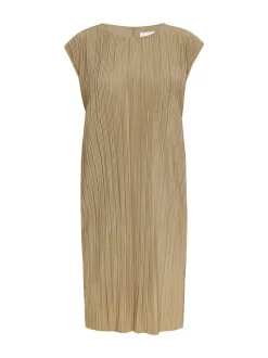 Usha Damen Kleid in oliv - Ausschnitt: Rundhals
