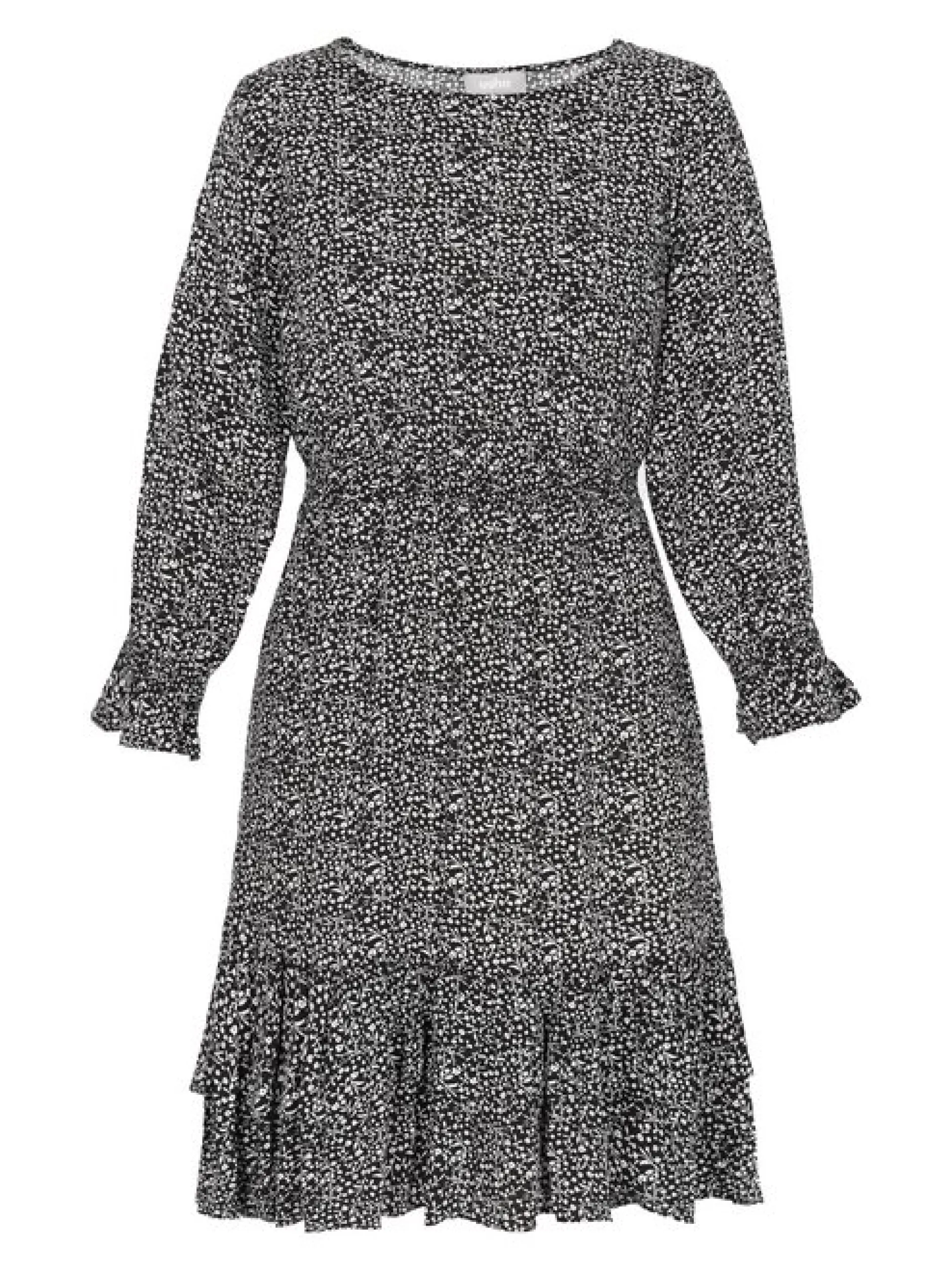 Usha Damen Kleid in schwarz - Ausschnitt: Rundhals
