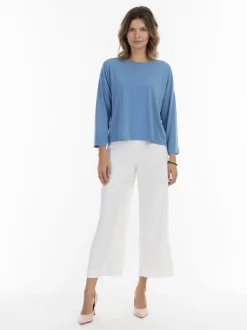 Usha Damen Langarmbluse in hellblau