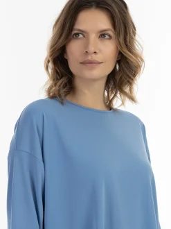 Usha Damen Langarmbluse in hellblau