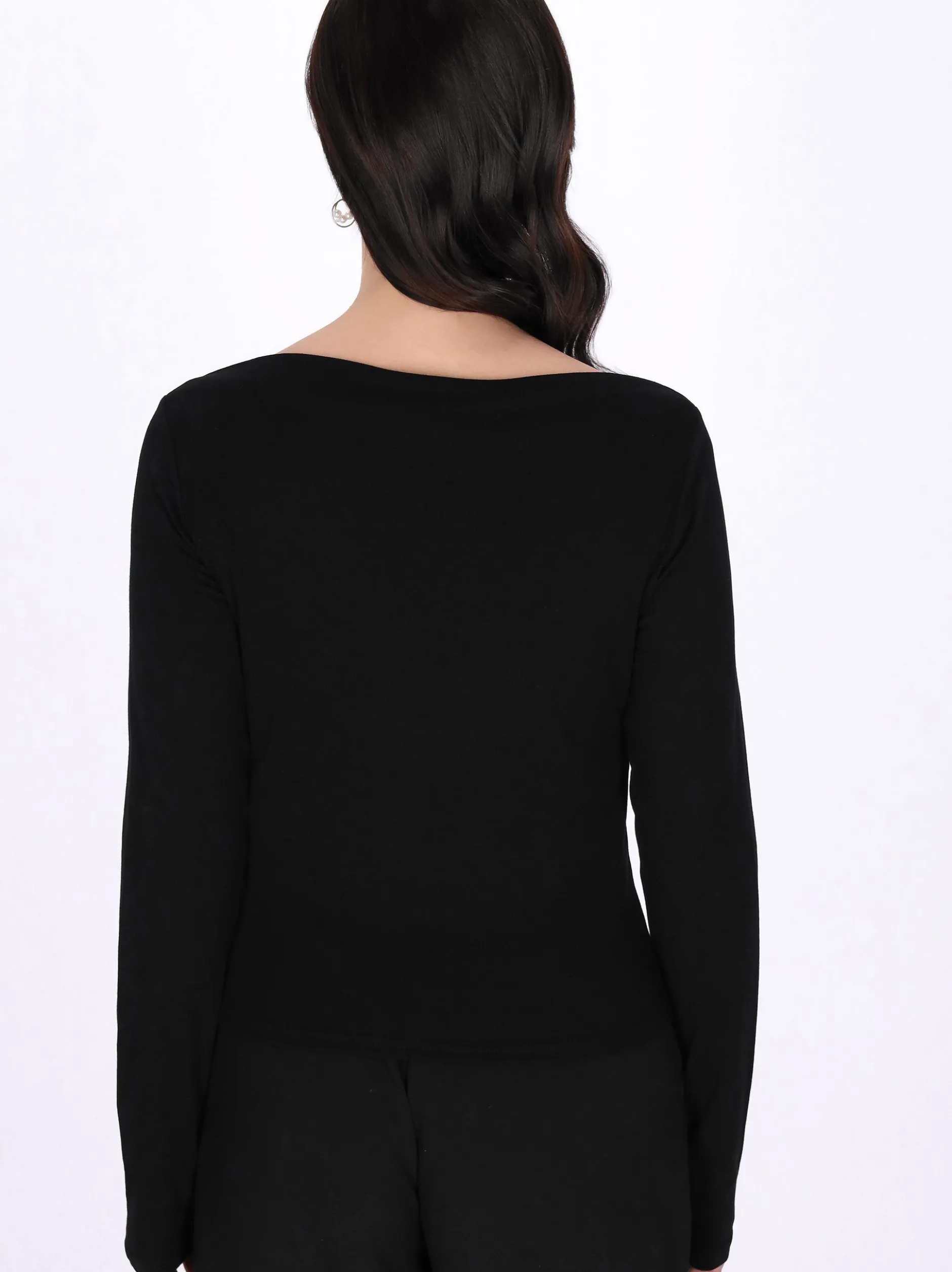 Usha Damen Langarmshirt in schwarz