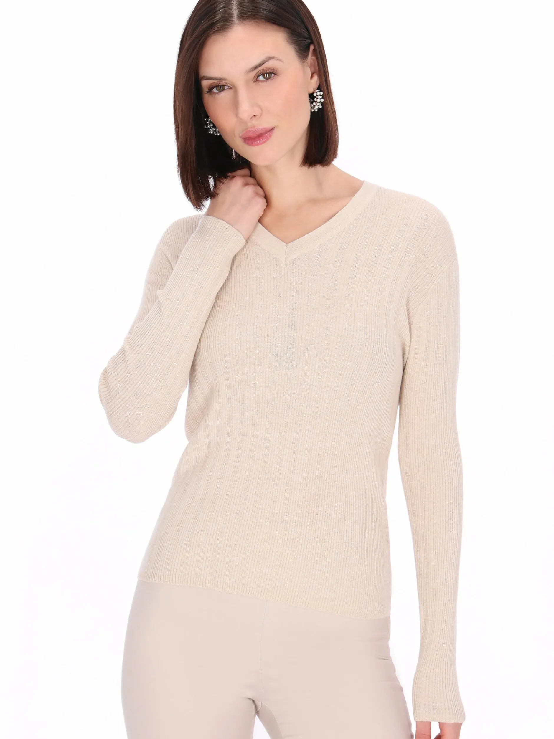 Usha Damen Pullover in beige
