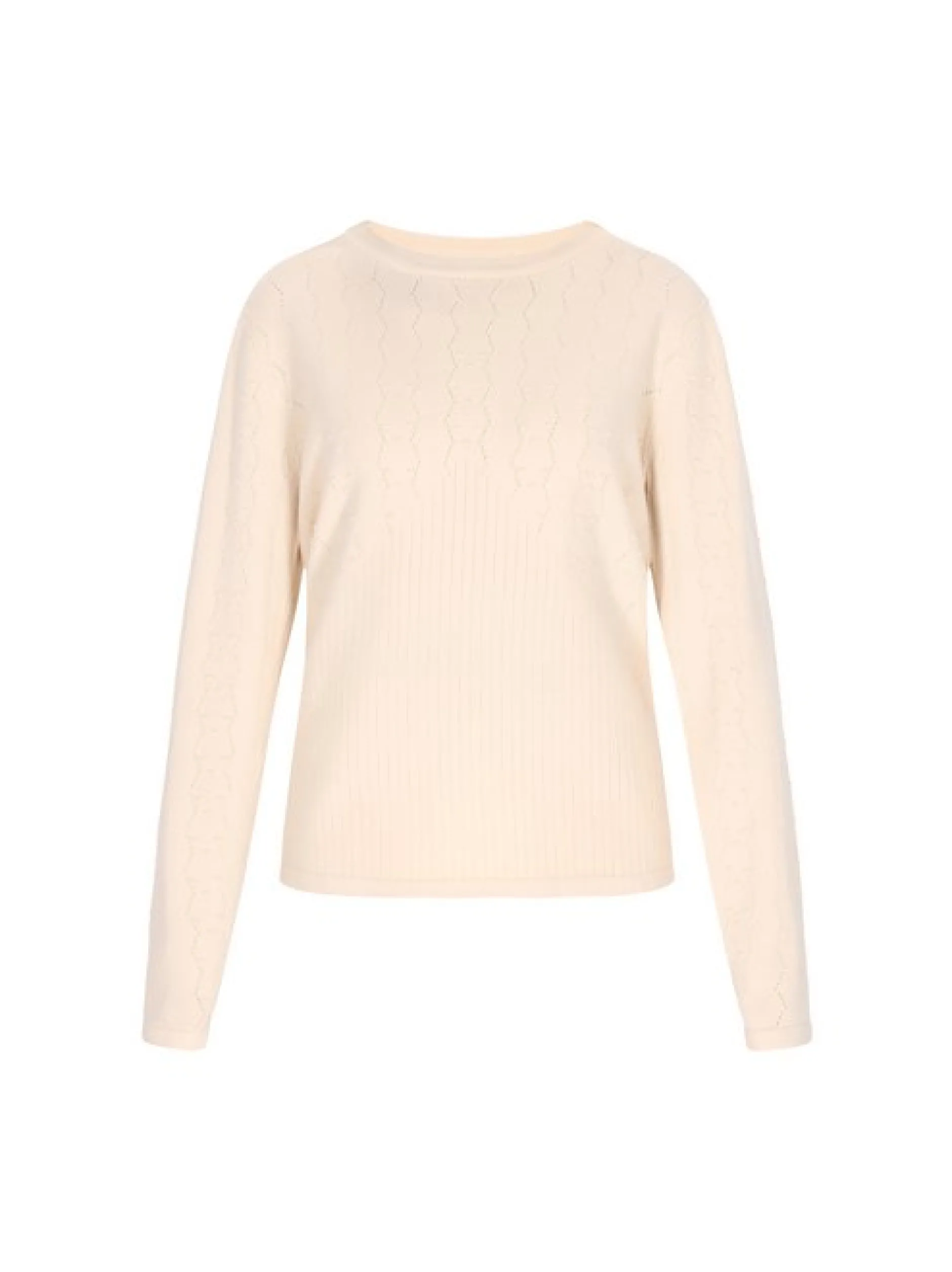 Usha Damen Pullover in beige - Ausschnitt: Rundhals
