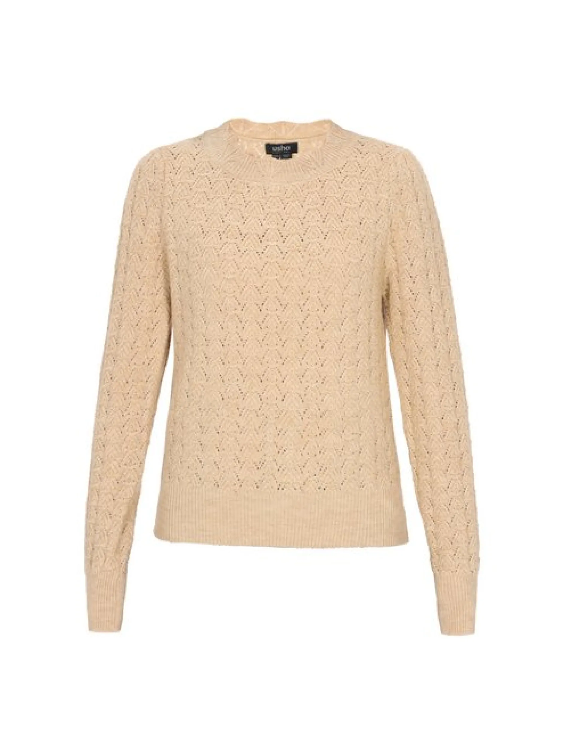 Usha Damen Pullover in beige - Ausschnitt: Rundhals