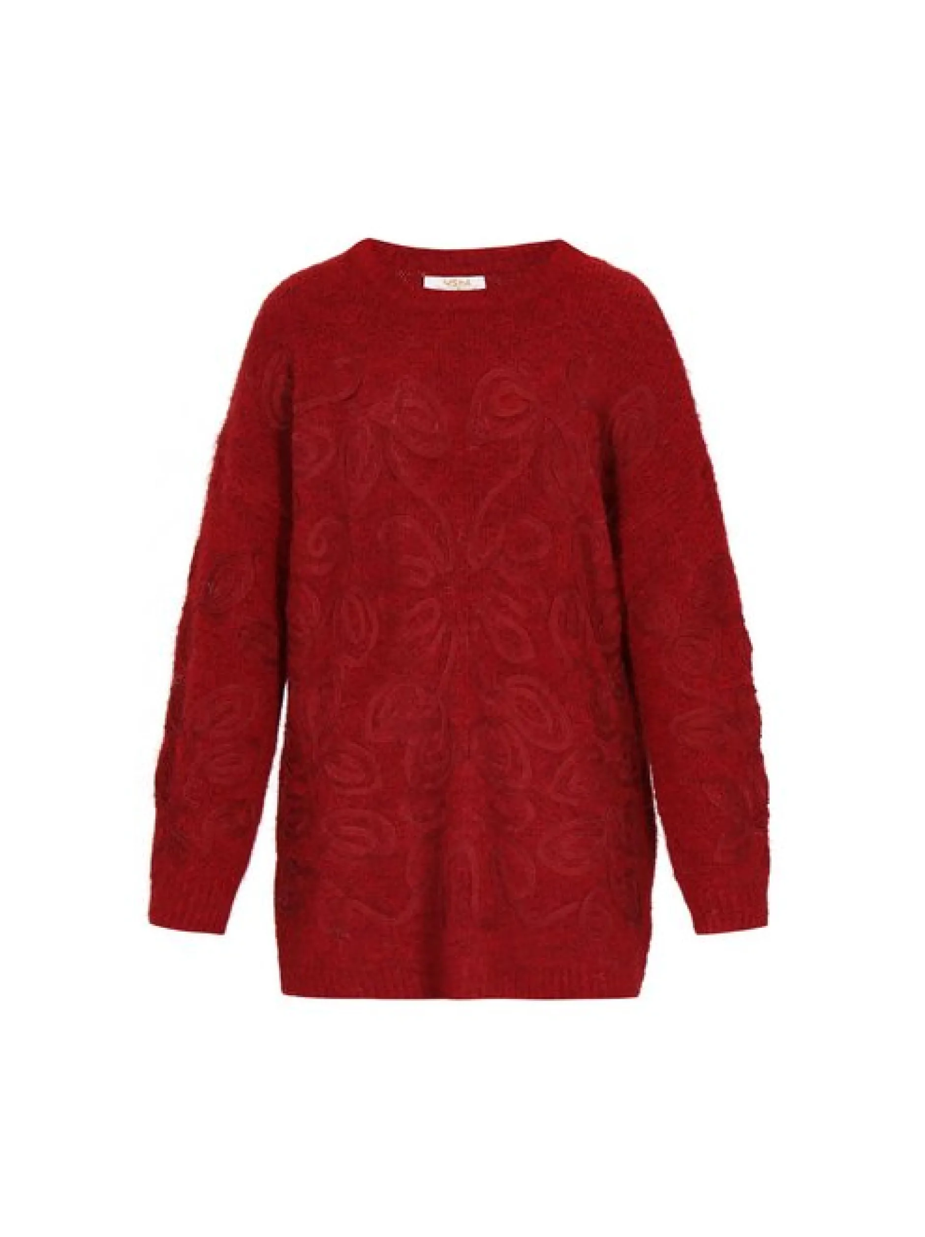 Usha Damen Pullover in bordeaux - Ausschnitt: Rundhals