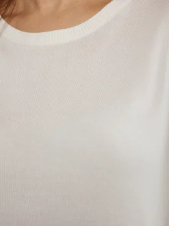 Usha Damen Pullover in ecru - Ausschnitt: Rundhals