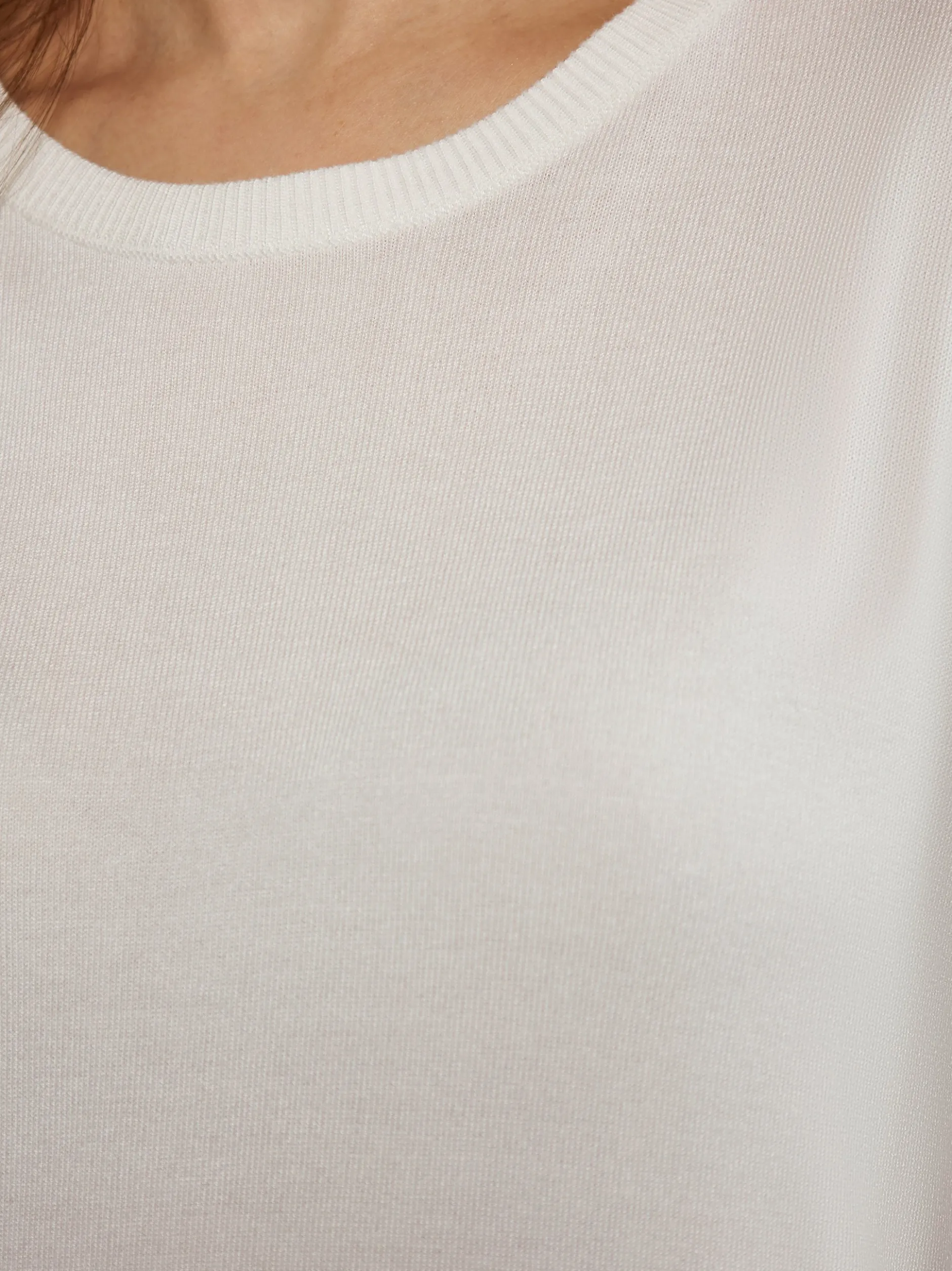 Usha Damen Pullover in ecru - Ausschnitt: Rundhals
