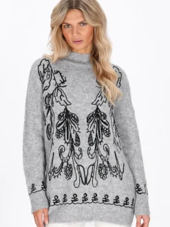Usha Damen Pullover in grau