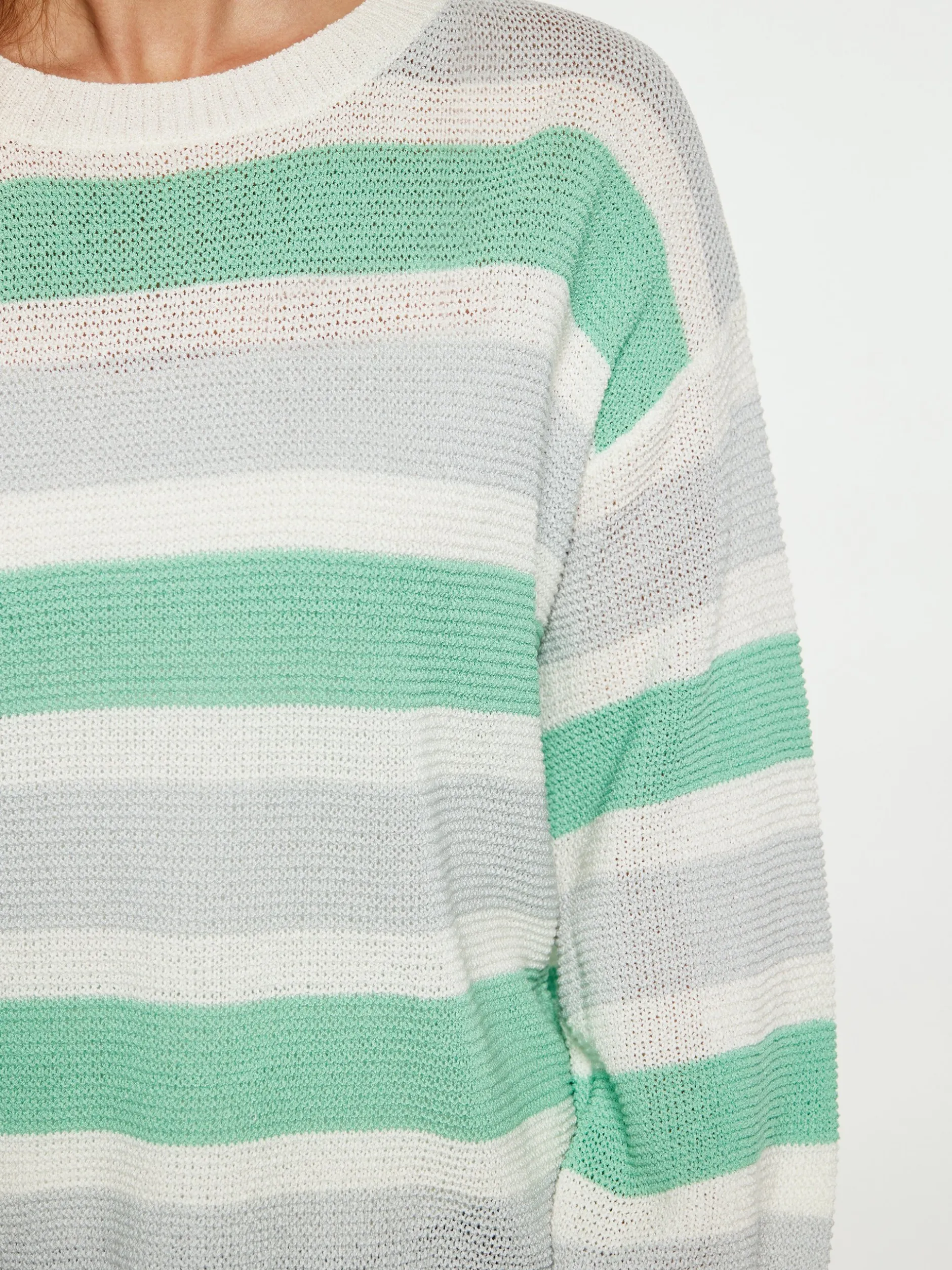 Usha Damen Pullover in grün - Ausschnitt: Rundhals