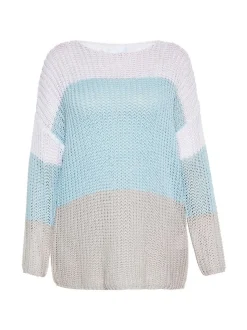 Usha Damen Pullover in hellblau - Ausschnitt: U-Boot