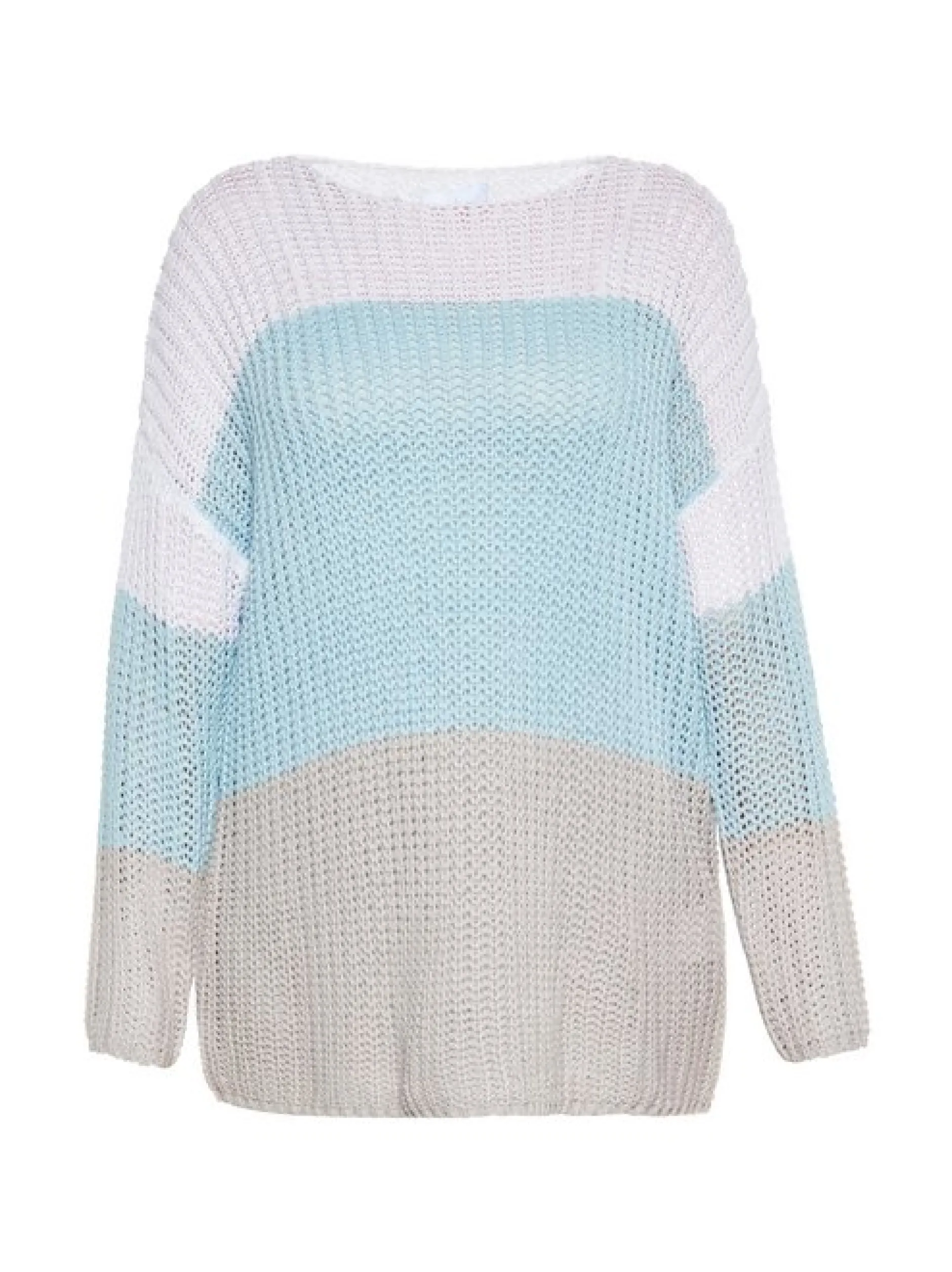 Usha Damen Pullover in hellblau - Ausschnitt: U-Boot