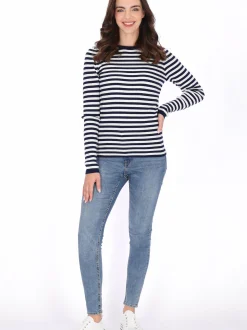 Usha Damen Pullover in marine - Ausschnitt: Rundhals