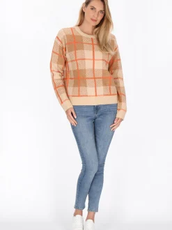 Usha Damen Pullover in mehrfarbig - Ausschnitt: Rundhals