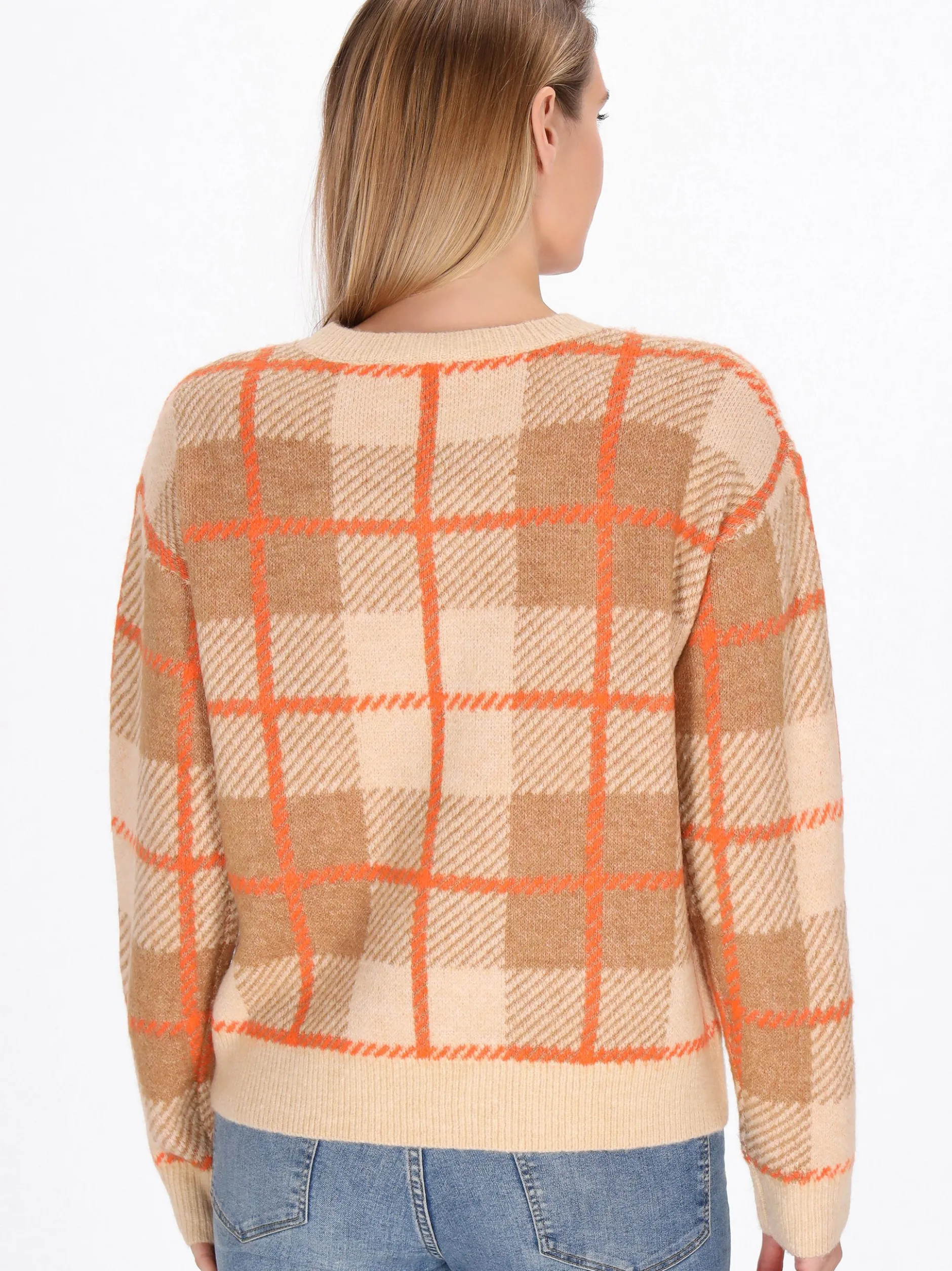 Usha Damen Pullover in mehrfarbig - Ausschnitt: Rundhals